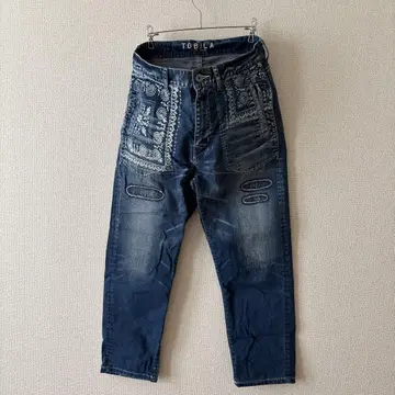 TOBILA 프린트 데미지 데님