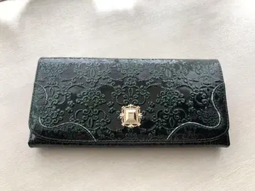 ANNA SUI 안나수이 장지갑 루미 에나멜 다크 그린 새상품급