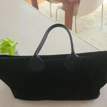 크루아상노미세 LIVING 캔버스 블랙 토트백