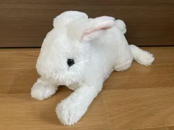 산레몬 무릎 토끼 봉제 인형 화이트