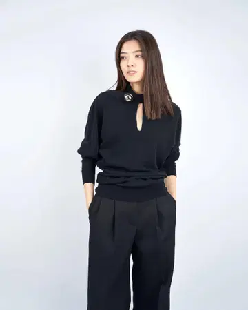 HARUNOBUMURATA 스무스 니트 버튼 탑