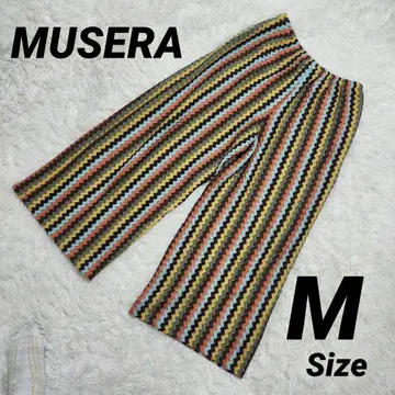 MUSERA 컬러풀 패턴 와이드 니트 팬츠 M 사이즈