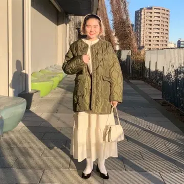 ray beams 퀼팅 자켓 노카라 블루종