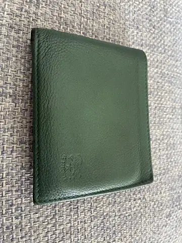 일비종떼 그린 가죽 이단 접이식 지갑