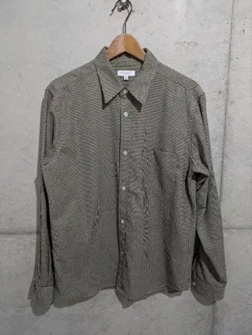 새상품급 BEAUTY & YOUTH XL 울 혼방 체크 무늬 긴팔 셔츠