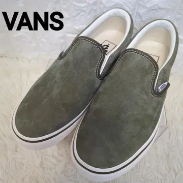 [새상품] VANS 슬립온 스웨이드 카키 26.0cm