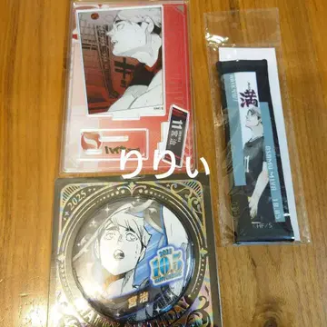 하이큐!! 미야 오사무 생일 캔뱃지 명장면 디오라마 타월 스트랩