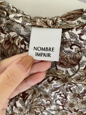 NOMBRE IMPAIR 꽃무늬 칠부 소매 셔츠