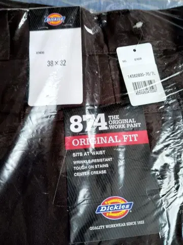 Dickies 874 오리지널 핏 W38 다크 브라운