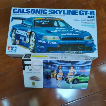 타미야 1/24 칼소닉 스카이라인 GT-R 하세가와 1/24 걸즈 피규어