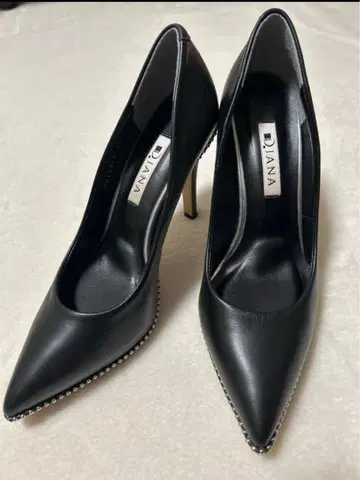 DIANA 블랙 스틸레토 하이힐 23.5cm