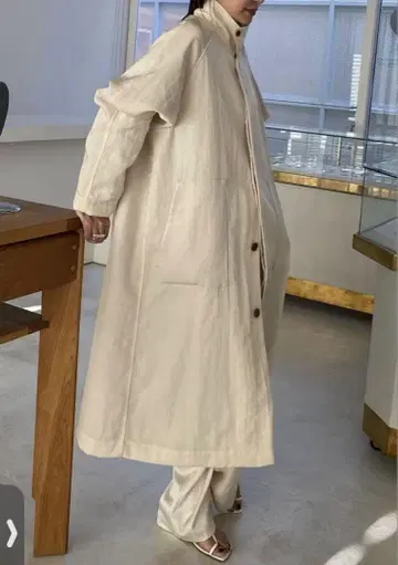 ENOF 트윌 롱 코트 이나프 코트