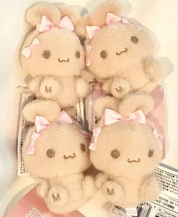 시나모롤 모카 밀키 보아 귀 묶음 마스코트 4개