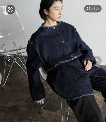 2way 데님 자켓 다크 인디고 블루
