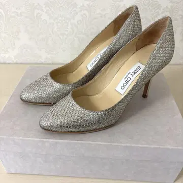 JIMMY CHOO 지미추 라메 핑힐 펌프스 23.5cm 새상품급