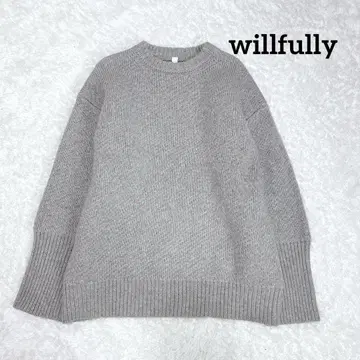 willfully 그레이 크루넥 울 니트 긴팔