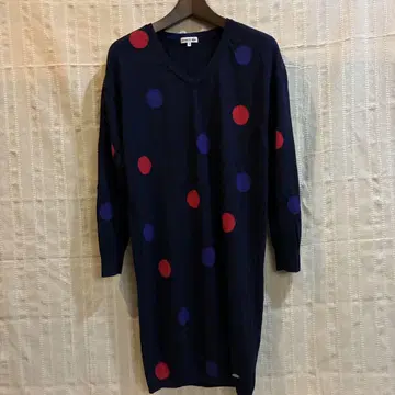 LACOSTE 라코스테 튜닉 스웨터 울 100% 네이비