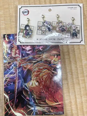 귀멸의 칼날 키링 세트 & 무한열차편 영화 특전 USJ 참 세트