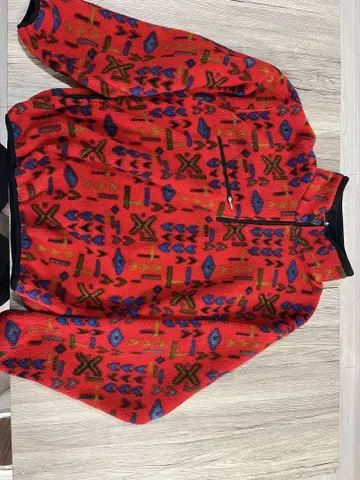 80s PERIGEE 기하학 패턴 플리스 USA