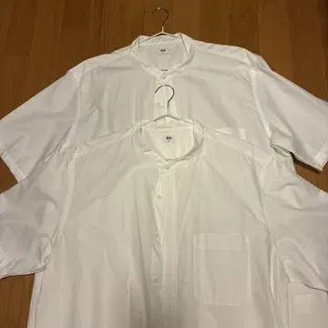 UNIQLO 화이트 반팔 셔츠 XL 2벌
