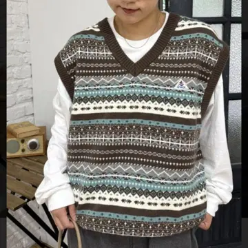 CIAOPANIC TYPY GEVACO 페어아일 V넥 니트 베스트