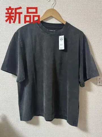 Abercrombie & Fitch 다크 그레이 크롭 T셔츠 M