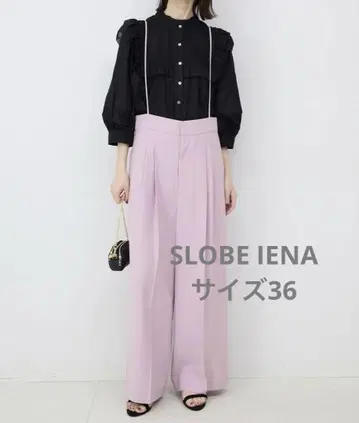 SLOBE IENA 핑크 서스펜더 팬츠 36