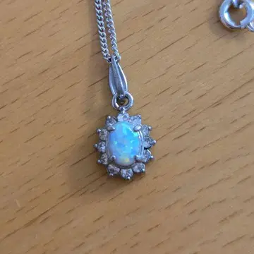 오팔 실버 목걸이 여성용 액세서리