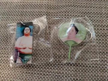 스모 가챠 스틱 키링 & 응원 부채 미니 키링 코토오자키 관