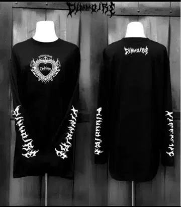 dimmoire 디무아르 heart core 롱t 블랙