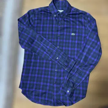 LACOSTE 체크 무늬 긴팔 셔츠 FR 38