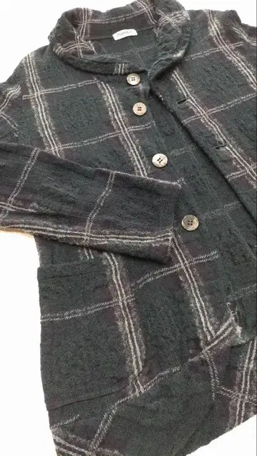 플랜테이션 차분한 컬러 체크 자켓 M