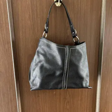 가죽 숄더백 블랙