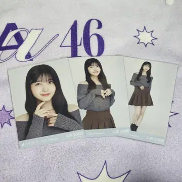 노기자카46 브로마이드 쿠보 시오리 오프숄더 니트 컴프
