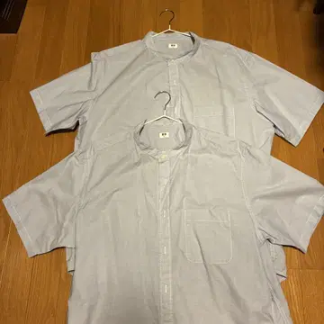 UNIQLO 블루 반팔 셔츠 XL 2벌