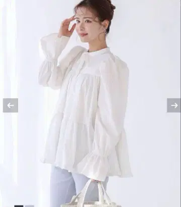 핏모어 캔디 슬리브 티어드 블라우스