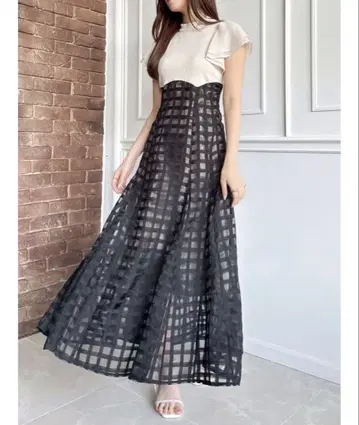 dazzlin 다즐린 시어 체크 코르셋 원피스 S 사이즈 새상품급