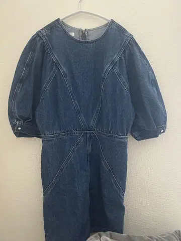 MOUSSY 데님 벌룬 슬리브 점프수트