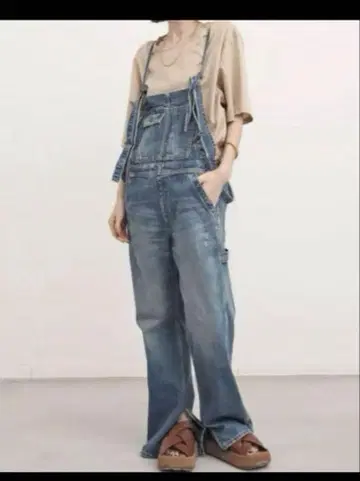 라빠르망 데님 오버롤 올인원