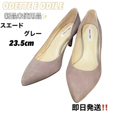 새상품 ODETTE E ODILE 그레이 스웨이드 펌프스 23.5cm