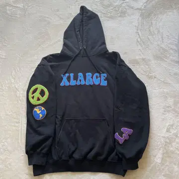 XLARGE 블랙 후드티 M