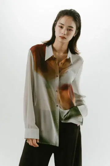 Knuth Marf flower print sheer shirt
