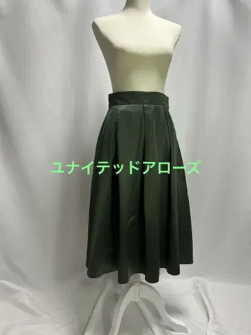 유나이티드 애로우즈 다크 그린 플레어 스커트
