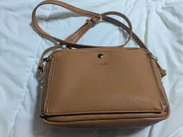 레어 레어 이타백 숄더백 카멜 미니 작음 회전식 브라운