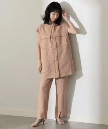 Demi-Luxe BEAMS / 컬러 트위드 베스트