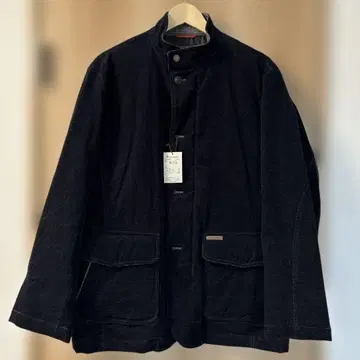 미사용 새상품 허시파피 데님 코듀로이 자켓 충전솜 기모 다크 네이비