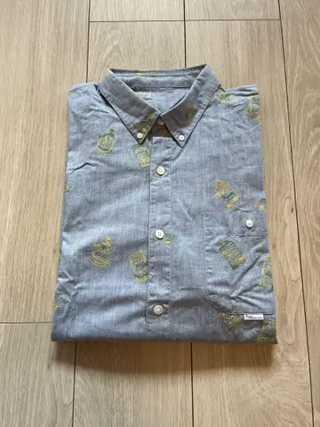 PAPAS MANIERE DE HEMING 자수 긴팔 셔츠 48 M