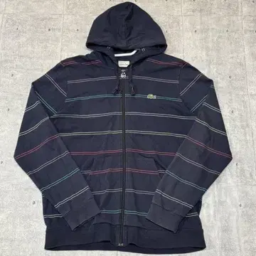 LACOSTE 멀티 보더 풀 집업 후드티 참 지퍼 라코스테