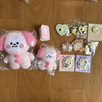 BT21 BABY 타통 치미 치미 핑크 봉제 인형 2개