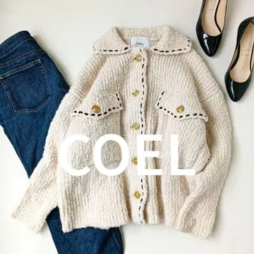 컨디션 최상 COEL 24aw 스티치 부클레 니트 가디건 루즈핏